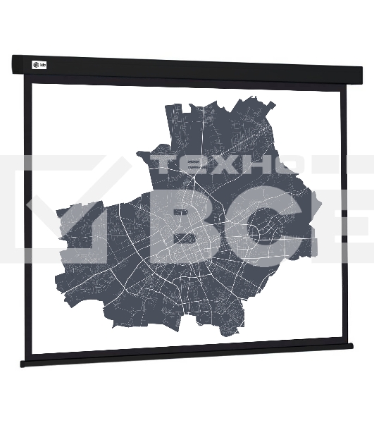 Экран Cactus 152x203см Wallscreen CS-PSW-152X203-BK 4:3 настенно-потолочный рулонный черный