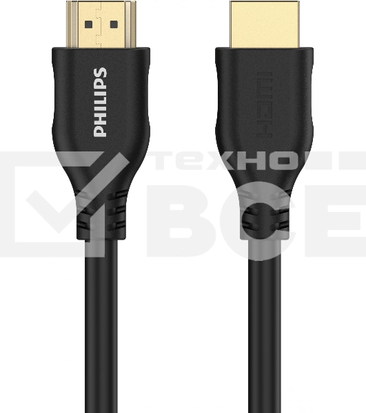 Кабель аудио-видео Philips 4K 60 Гц Ultra HD HDMI (m)/HDMI (m) 1.5м. позолоч.конт. черный