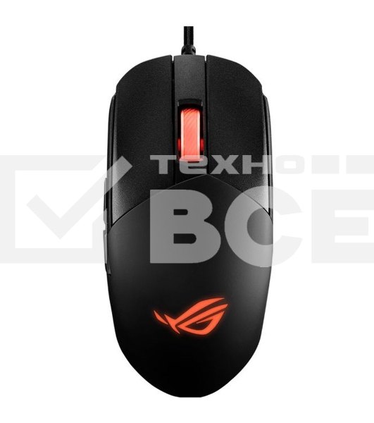 Мышь проводная ASUS P518 ROG STRIX IMPACT III черный, 12000 dpi, USB, кнопки - 5