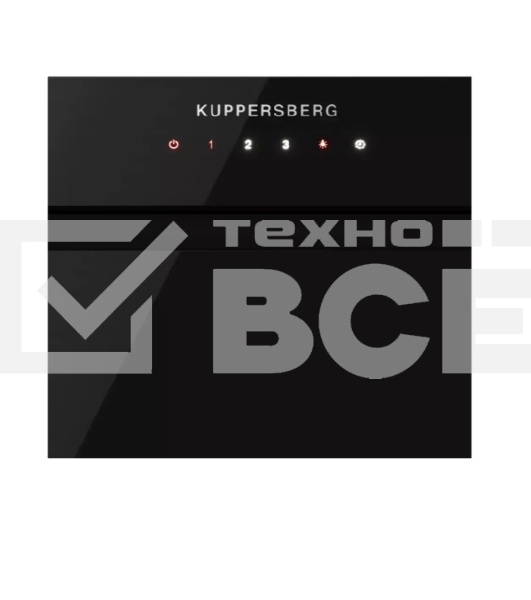 Вытяжка встраиваемая Kuppersberg High-Tech Inflat 60 B черный, 60 см, 780 куб. м/ч, 56 дБ