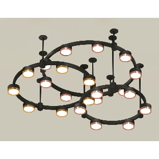 Светильник Ambrella light XR92222100/22 SBK/PPG/PYG черный песок/золото розовое полированное/золото желтое полированное GX53