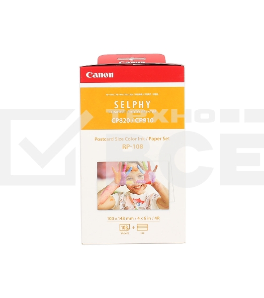 Набор Canon RP-108 (8568B001) бумага (10x15см) и цветные красители для SELPHY CP1200. 108 страниц.