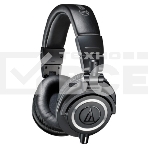 Наушники AUDIO-TECHNICA ATH-M50X Black мониторные,закрытые,диаметр 45мм,част 15-28000Гц,макс. входн мощность 1600мВт,импеданс 38Ом,чувствительность 99дБ,два кабеля в комплекте: витой и прямой, цвет черный, фото 1