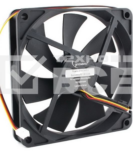 Вентилятор Gembird D14025HM-3 140x140x25, гидродинамический, 3 pin, провод 40 см 80