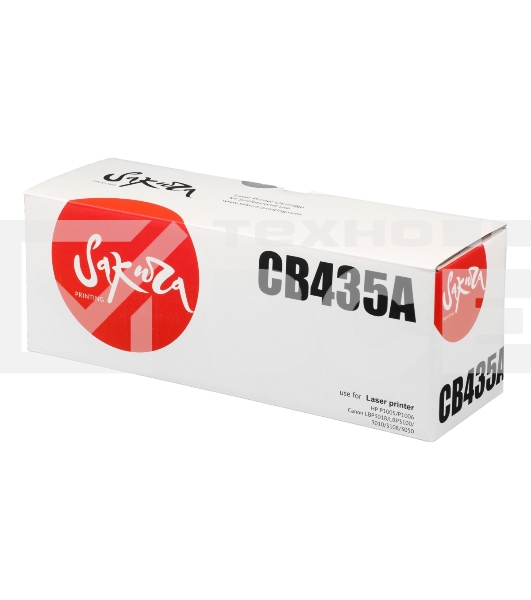 Картридж лазерный Sakura CB435A для HP LJ P1005/P1006, черный, 2000 к.