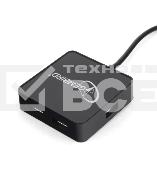 Концентратор USB 2.0 Gembird UHB-242, 4 порта, блистер, черный