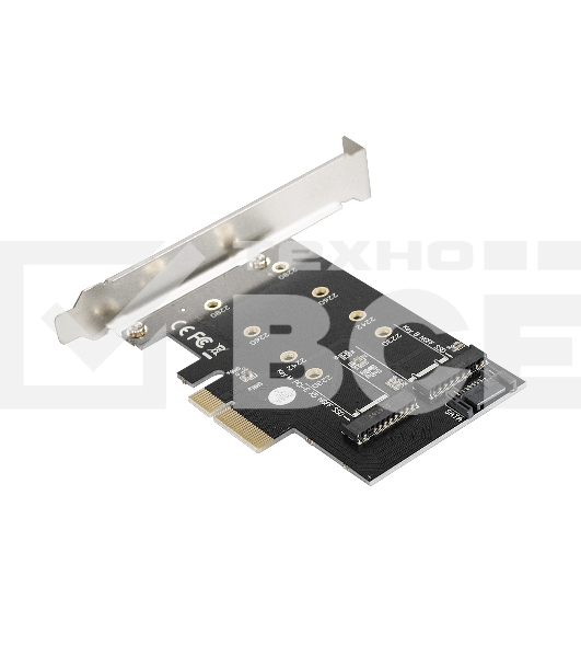 Переходник ExeGate EXE-509 M.2 B key + M.2 M Key -> PCI-Ex4/SATA