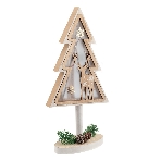 Деревянная фигурка с подсветкой 'Елка на подставке' 14,5х5х30 см, фото5