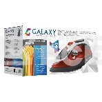 Утюг Galaxy GL 6131, оранжевый, паровой, 2500 Вт, подача пара до 50 г/мин, паровой удар до 230 г/мин, функции: автоотключение, самоочистка, антикапля, антинакипь,  функция увлажнения, вертикальное отпаривание, керамическое покрытие подошвы, защита от пере, фото4
