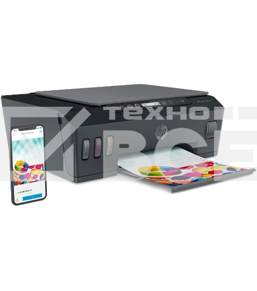 МФУ cтруйный HP Smart Tank 515 AiO (1TJ09A), A4, цветной, печ. до 22 стр/мин. (ч/б) до 16 стр/мин. (цвет), скан. до 5 стр/мин. (ч/б) 3 стр/мин. (цвет), 1200 x 1200 dpi, USB, Wi-Fi, BlueTooth, Air Print, Mopria