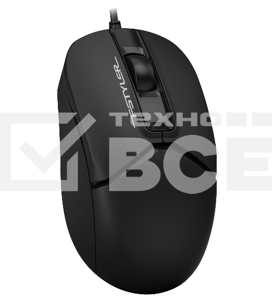 Мышь проводная A4Tech Fstyler FM12S черный, 1200 dpi, USB, кнопки - 3