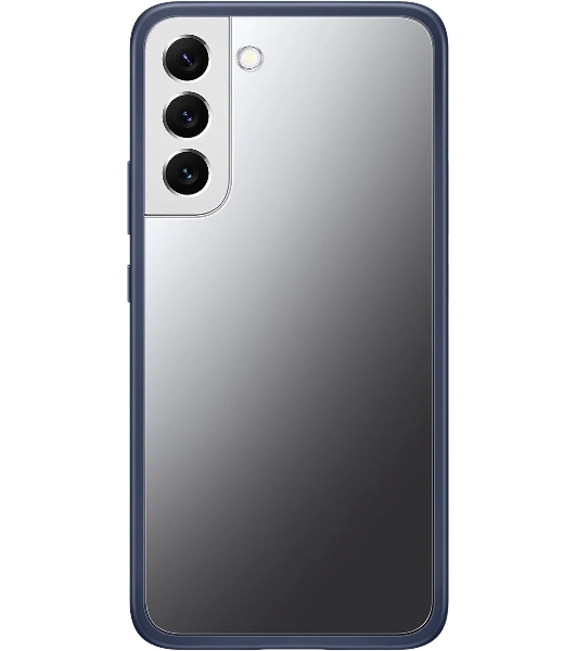 Чехол (клип-кейс) Samsung для Samsung Galaxy S22+ Frame Cover прозрачный/темно-синий (EF-MS906CNEGRU)