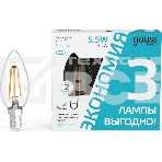 Лампа светодиодная Gauss Basic 1031126T 5.5Вт цок.:E14 свеча 240B 4100K св.свеч.бел.ней. (упак.:3шт), фото2