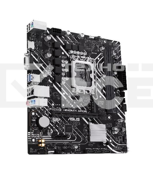 Материнская плата ASUS PRIME H610M-K ARGB, LGA1700, Intel H610, 2xDDR5, 4xSATA, 1xM.2, 1xPCIe 4.0 x16, 1xPCIe 3.0 x1, 1xVGA, 1xHDMI, 1x1Gb LAN, 2xUSB-A 5Gbps, 4xUSB-A 2.0, 3x3.5 мм, 7.1, mATX