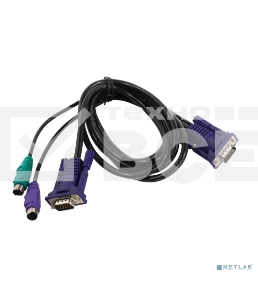 Переключатель D-Link DKVM-CB Кабель KVM длиной 1,8 м с разъемами PS2