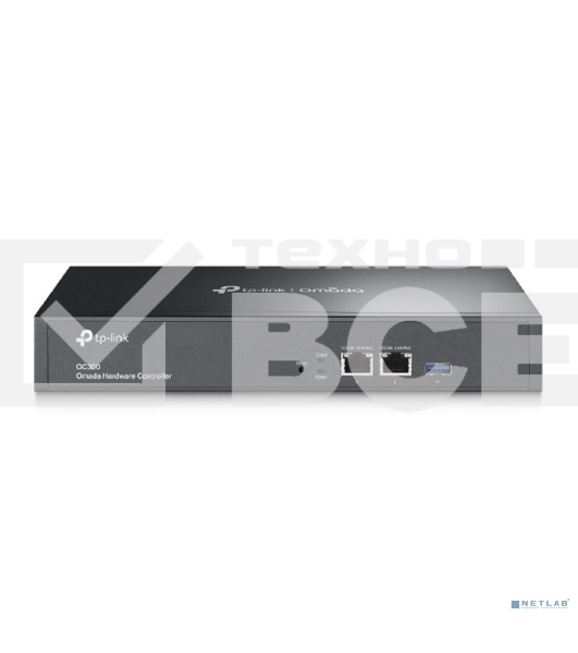 Контроллер TP-Link Omada hardware Controller OC300, 2 gigabit ethernet ports, 1 USB 3.0 port, managed up to 500 Omada Access Points/Switch/Gateway, support batch configuration, firmware upgradation, intelligent network monitoring and captive portal, easy 