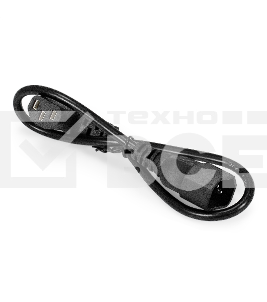 Кабель питания ExeGate Special EC-0,5S (C13 угловой->C14, 3*0.5mm2, CCA, черный, 0.5м)