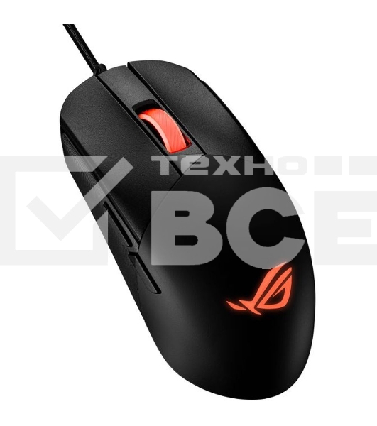 Мышь проводная ASUS P518 ROG STRIX IMPACT III черный, 12000 dpi, USB, кнопки - 5
