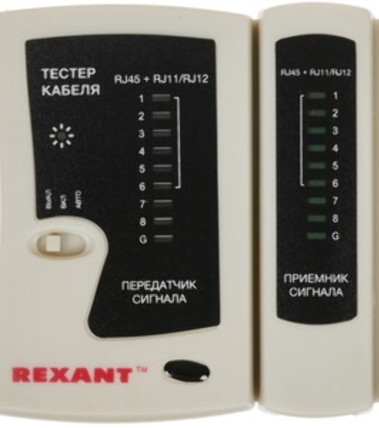 Тестер кабеля Rexant RJ-45+RJ-11 468