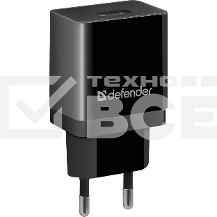 Сетевой адаптер Defender 1xUSB, 5V/2.1А, пакет, черный (EPA-10)