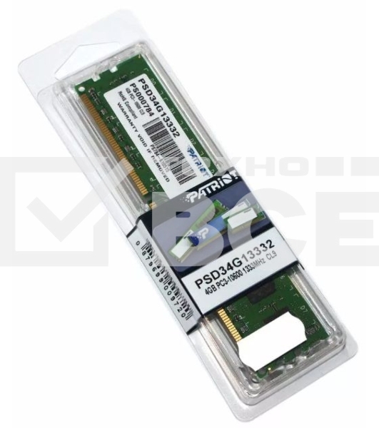 Оперативная память Patriot, DDR3, 4GB (1x4 GB), 1333 MHz, CL9