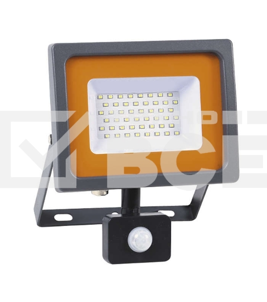 Прожектор LED PFL-SC-SMD-30Вт sensor 30Вт IP54 6500К мат. стекло JazzWay 5001411