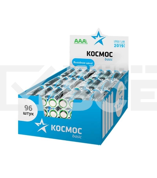 Элемент питания Космос алкалиновый LR03 (уп.96шт)
