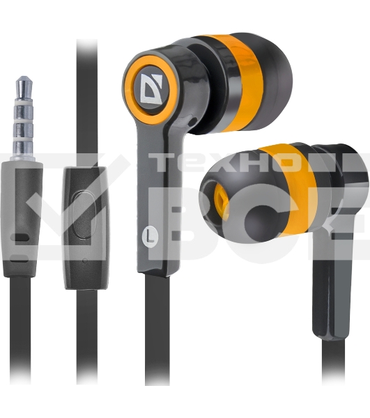Наушники Defender Pulse 420 черный/оранжевый