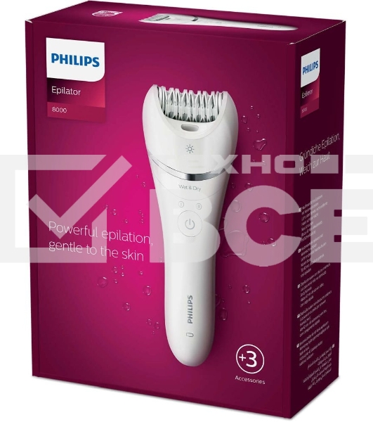 Эпилятор Philips 2 скорости, широкая головка, Wet&Dry, беспроводной