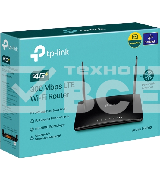 Двухдиапазонный гигабитный Wi-Fi роутер TP-Link Archer MR500 AC1200 с поддержкой 4G+ Cat6