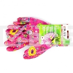 Перчатки садовые из полиэстера с нитрильным обливом, красные, M Palisad, фото 1