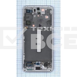 Дисплея для Samsung Galaxy S21 FE 5G SM-G990B в сборе с тачскрином ServicePack, белый (GH82-26414B)