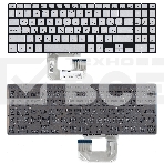 Клавиатура для ноутбука Asus  UX561UA Q505UA серебристая без рамки, с подсветкой, фото3