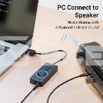 Внешняя звуковая карта Vention USB c регулятором громкости Черная, фото5