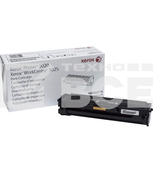 Картридж лазерный Xerox 106R02773 черный для Xerox Phaser 3020/WC 3025 (1500 стр)(Channels)