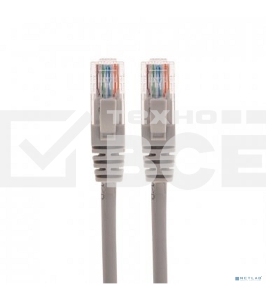 Патч-корд U/UTP REXANT категория 6, RJ45-RJ45, неэкранированный, 26AWG, LSZH, серый, 5 м