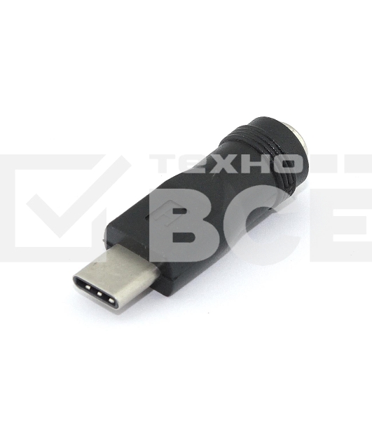 Переходник 5,5x2,1 мама на Type-C папа 5 Pin