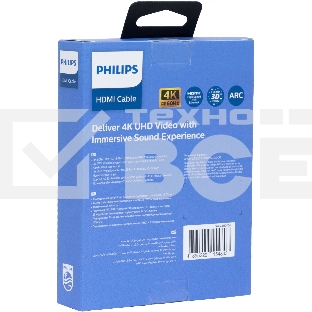Кабель аудио-видео Philips 4K 60 Гц Ultra HD HDMI (m)/HDMI (m) 1.5м. позолоч.конт. черный