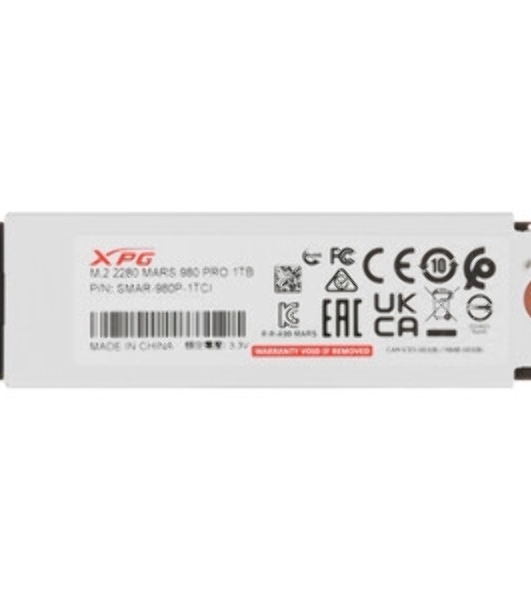Накопитель SSD ADATA XPG MARS 980 PRO, 2Tb, PCIe 5.0 x4, M.2 2280, NVMe, R/W 14000/13000, с радиатором
