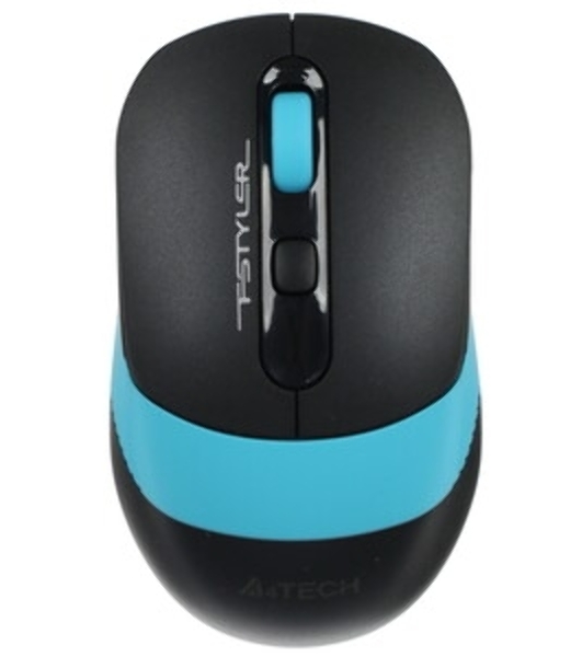 Мышь беспроводная A4Tech Fstyler FG10 черный/синий, 2000 dpi, радиоканал, USB, кнопки - 4