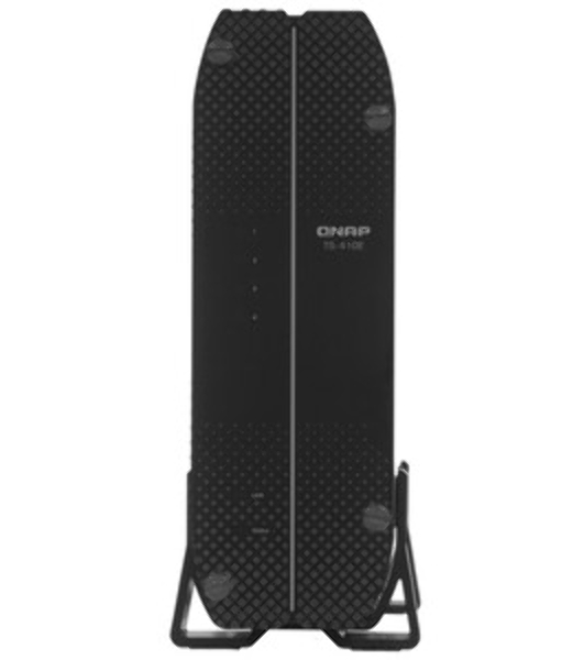 Сетевое хранилище SMB QNAP TS-410E-8G NAS fanless 4 2.5 SSD trays. Intel Celeron J6412 4-core 2.0-2.6 GHz, 8 Gb RAM (max), 2x2.5 GbE, 4xUSB 3.2 Gen 2 (10Gbps),1xHDMI