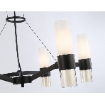 Люстра Ambrella light LH55104/6 BK/FR/TI черный/белый матовый/янтарь E14*6 max 40W D650*1080, фото5