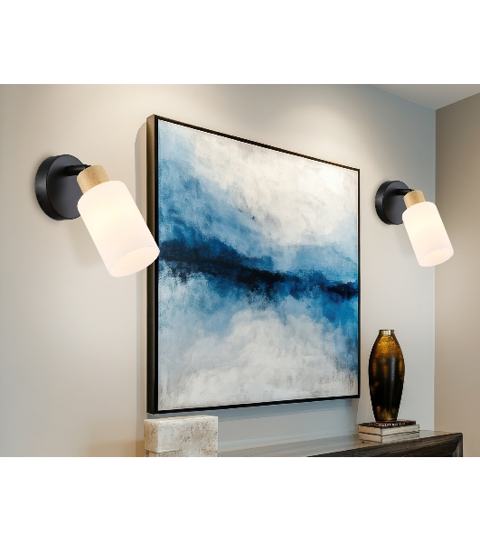Светильник Ambrella light TR8720 BK/WD черный/дерево E14 max 60W 175*100*160