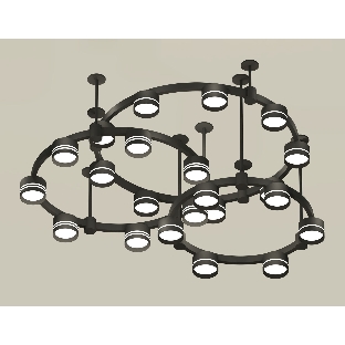 Светильник Ambrella light XR92222200/22 SBK/FR черный песок/белый матовый GX53