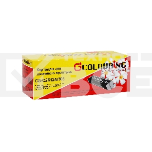 Картридж лазерный Colouring CG-Q2612A/703 черный (2000 стр.) для HP LJ 1010/1012/1015/3015/3020/3030/1020/1022/3050/3052/3055/M1005/M1005MFP/M1319/M1319MFP Series Canon LBP 2900/3000 PREMIUM