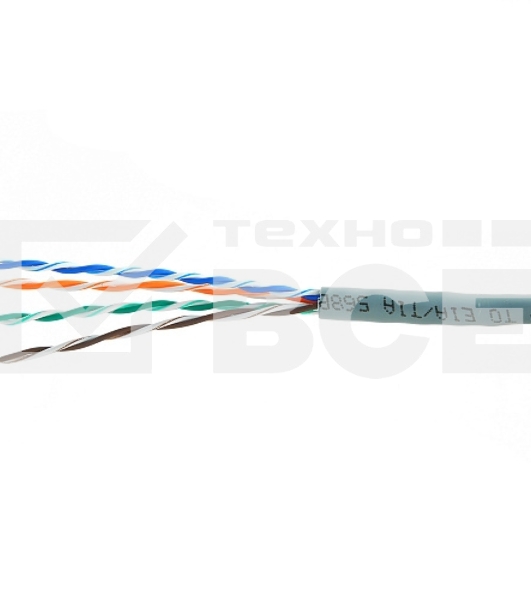 Кабель Cablexpert, UTP5e, 4 пары, 7 *0.18 мм, медь, многож., 305 м, Fluke Test, серый