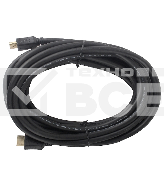 Кабель Cablexpert HDMI CC-HDMI4-7.5M, 19M/19M, v2.0, медь, позол.разъемы, экран, 7.5м, черный, пакет