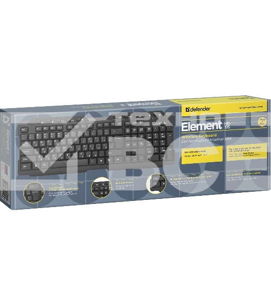 Клавиатура Defender Element HB-195 RU беспроводная USB черный