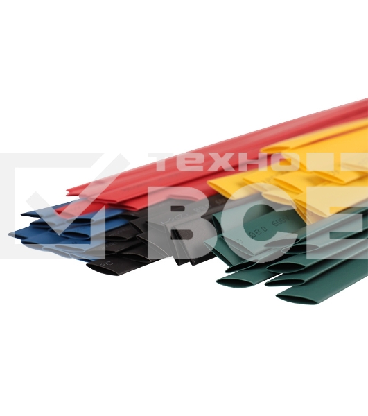 Термоусаживаемые трубки Rexant 8,0/4,0 мм, набор пять цветов, упаковка 50 шт. по 1 м