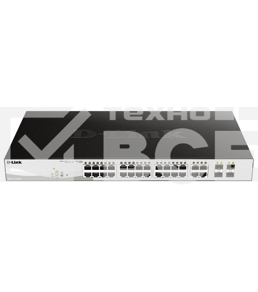 Коммутатор DGS-1210-28P/F5A Настраиваемый L2 PoE-коммутатор, 24x1000Base-T, 4хCombo 1000Base-T/SFP